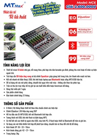 [tặng dây hoa sen] Mixer MC6 6 Kênh Chuyên Dụng nâng cấp âm thanh loa kéo amply cũ phục vụ các sự ki
