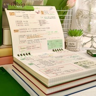 FLYTOP Square Refillable Notebook Lined Grid/Lined Loose-Leaf Journal Top-Bound Flip Notepad for Sch