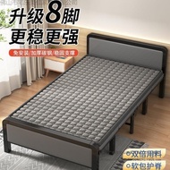 Durable One Meter Portable Shrinkable Hard Board Household Foldable Bed Rental House Iron Frame Bed 