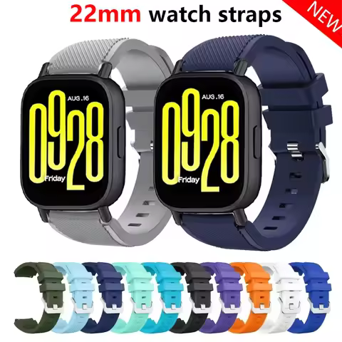 22mm Watch Straps for Xiaomi Redmi Watch 5 Active/Lite Band Smartwatch Sport Silicone Bracelet Corre