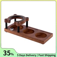 Espresso Coffee Tamper 53MM 54MM 58MM, Walnut Wood Storage Rack & Portafilter Holder, BaristaAccesso