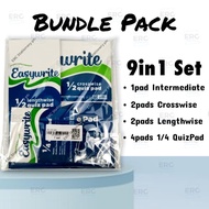 ERC EasyWrite 9in1 Quiz Pad Writing Paper Set for Students Grade 5 6 & High School School Supplies