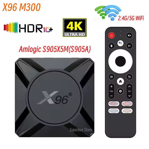 X96 M300 Android 14.0 TV Box Amlogic S905X5M(S905A) Support 2.4G/5G WiFi 1000M LAN BT5.X HDR10 4K UH