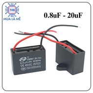 Good quality CBB61 fan capacitor 0.8uF-20uF 450V Senju wire