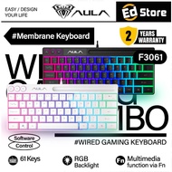Aula F3061 RGB Gaming Membrane Gaming Keyboard Mechanical Feel, Macro Programming RGB Back light
