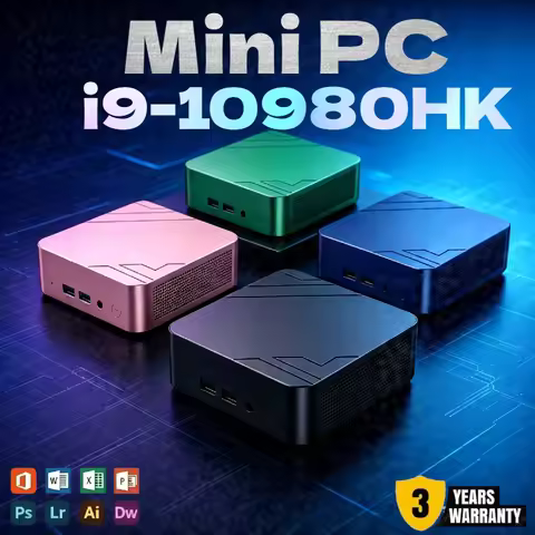 High Performance Intel I9-10980HK Mini PC, 16GB RAM 2TB SSD Small Desktop for Home Study & Office Ga