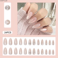 Gentle Cat Eyes Almond Stick on Nails Chip-Proof Smudge-Proof Fake Nails for Shopping Traveling Dati