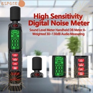 ESPOIR Sound Level Meter, Digital Display Windproof Noise Meter, Professional 125Hz-8KHz 30-130dB Au