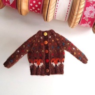 Cardigan handmade for Blythe. Blythe knitted cardigan. Blythe doll clothes.