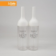 idee [2 ชิ้น] Drinking Bottle ขวดน้ำดื่มพลาสติก รูปทรงขวดไวน์ รุ่น PNP3504 ความจุ 850 ml. สำหรับใส่น