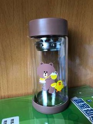 聖誕禮物🎁Line玻璃茶隔杯-Brown & Sally