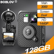 BOBLOV F2 กล้องกีฬาขนาดเล็กสำหรับ Body Wifi  Mini Action Camera  with GPS HD 2K 1440P 128GB 3000Mah 10H  Recording Dual Screen 120° แอคชั่นตรวจจับการเคลื่อนไหวแบบพกพาเครื่องเครื่องบันทึกเสียงดีวีล็อกแคม Motorcycle Dash Cam For Vlogging