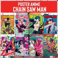 Poster Anime Chainsaw Man Cover Manga Komik Aesthetic Cover Manga
