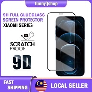 Xiaomi Redmi Note 11S / 10S / 10 Pro / 9 Pro / 9S / 9T / 9A / 9C 5D Full Glue Tempered Glass Screen 