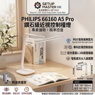 ＜荃灣門市現貨＞ 全新行貨 Philips 飛利浦 66160 A5 Pro 鑽石級近視控制檯燈 (銀色) 跟機送夾檯架1個 130cm超廣闊照明 雙紅外線探頭近距手勢感應
