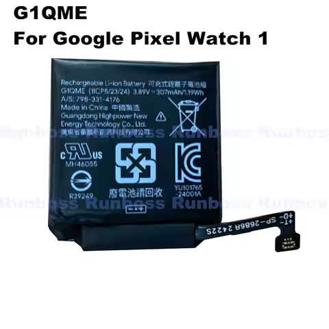 G1QME 307mAh Battery For Google Pixel Watch1 Watch 1 Smart Watch