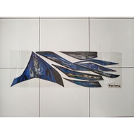 Yamaha Jupiter MX 2010 2011 Black Striping Sticker biru