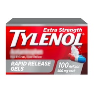 Tylenol Extra Strength Fever Reducer Rapid Release Gels 500 mg 100 Gelcaps