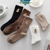 MIKAZE - DARA Women Teddy Tube Cotton Long Sock 1 Pair Students Casual Pile Stockings Crew Socks Stoking Muslimah女袜子