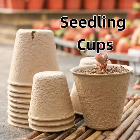 10PCS 3.15 Inch Peat Pots Pulp Biodegradable Seed Starter Pots Kits For Seedling Outdoor Garden Germ