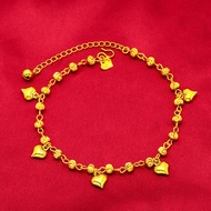 Anklets Gold Plated 916 Gelang Kaki Emas Sadur 24K Emas Korea