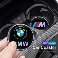 2Pcs Car Emblem Coaster Water Cup Pad Color Anti-Slip Mat For BMW M E46 E90 E60 F30 G20 X1 X2 X3 X4 