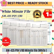 White Minute File AM435 -50'S/Hard Art Card/White Card File/Minute File/Kraft Paper File/White Paper