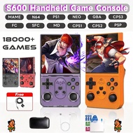 【Free Gift】 R36S-S600 Handheld Game Console, Support PSP PS1 18000+Games,Mini Video Emulator