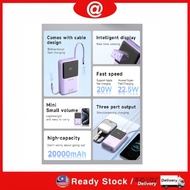 Pineng PN-892 PD (20000mAh) PD 22.5W, Built in Dual-Cable, Digital Display, fast-charging