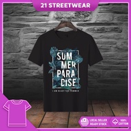 SUMMER Paradise cool T shirt 100% Cotton Baju Tshirt Lelaki Baju Viral Baju