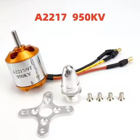 1PCS A2217 950KV High Torque Outrunner Brushless Motor for RC Airplane Aircraft Plane Quadrocopter M
