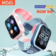 KGG 4G GPS สมาร์ทวอท์ชเด็กที่มีรอม8GB โทรกลับการสนทนาทางวิดีโอมอนิเตอร์นาฬิกาปลุกนาฬิกาโทรศัพท์นาฬิกาข้อมืออัจฉริยะสำหรับเด็ก