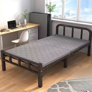 Foldable Bed Family Makeshift Bed Office Nap Tool Folding Bed Single Rental Room Adult Iron Bed