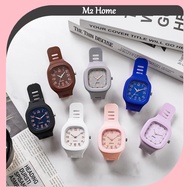 Korean Fashion Women's Watch Student Square Watch Women's Watch Digital Pointer Watch Ladies Silicone Watches Waterproof Analog Watch Menonton手表