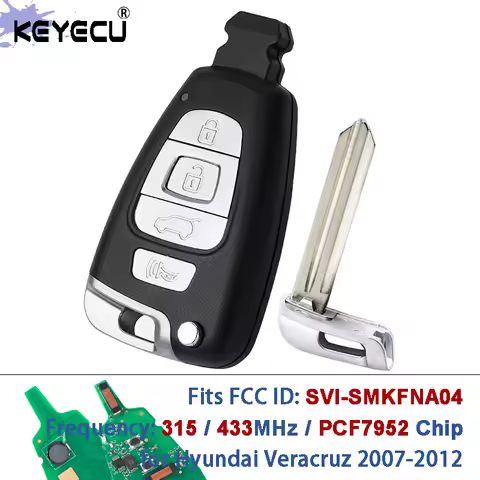KEYECU SVI-SMKFNA04 95440-3J600 95440-3J500 / 3J501 315MHz 433MHz PCF7952A Smart Remote Key Fob for 