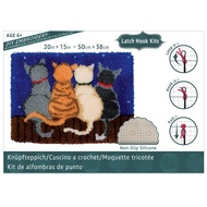 Kitten Embroidery Segment Section Floor Cartoon Anime Embroidery Polyamide Fiber Mat Section Carpet 