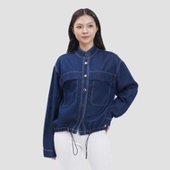 Nevada Stand Collar Denim Jaket Wanita 124081664