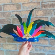 Carnival dance feather hat