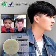 BPOM AMPUH Sabun Glutamen Skincare Pria sabun pemutih kulit wajah pria permanen asli glutamen skinca