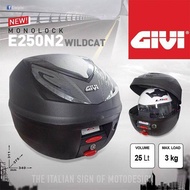 Original GIVI E250N2 Wildcat 25 Litre Monolock Topcase Black with Smoke Reflector Box