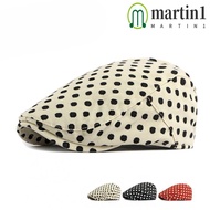 MARTIN1 Forward Cap, Y2k Visor Polka Dot Beret, Retro Fashion Cotton Dot Leopard Retro Painter Hat L