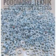 PUTIH M3 White Nut Galvanized White Nut M3