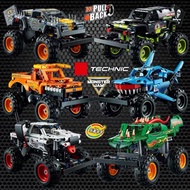 Car 4x4 Building Blocks Giant Tire Off-Road Vehicle Truck Monster Jam Digatron Mutt Dalmatian El Tor