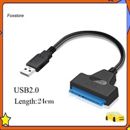 [Fx] 39cm Rapid Type-C/USB 20 to SATA Cable Adapter Converter for 25 inch HDD/SSD