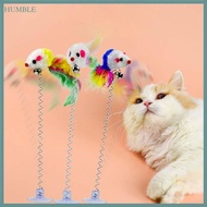 humb Spring Cat Toy Cat Feather Wand Cat Teaser Wand Mouse Cat Interactive Toy