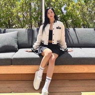 ALO CROOPED JACKET - JAKET VARSITY WANITA - Jisso Blackpink Outfit Korean style