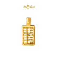 MASDORA 999 Gold Pendant Loket Emas ~ Golden Math Abacus (EMAS 999/24K) -- FREE 925 SILVER NECKLACE