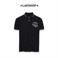 Black Ami Logo Embroidery Polo Shirt