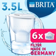 BRITA Marella XL 3.5L Water Pitcher Purifier with 6 Maxtra+ Filter Cartridge - White