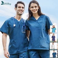 READY STOCK BAJU SCRUB MEDICAL SCRUB SUIT Doctor 's Scrub FOR MAN &amp; WOMEN / TOP+PANTS